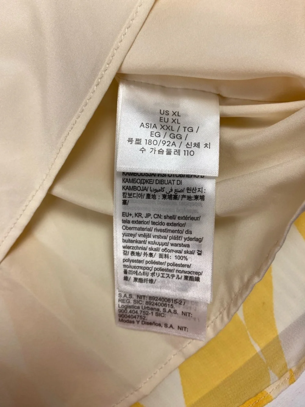 Calvin Klein Yellow Abstract Sleeveless Blouse XL Sheer Lightweight Top
